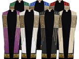 These official ULC stoles feature gold embroidery on fields of vivid color. Our Alpha Omega stoles provide a beautiful compliment to any ministerial occasion.