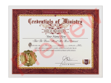 This high-quality credential will allow you to commemorate and display your Universal Life Church ordination to all, featuring the raised seal of the church.