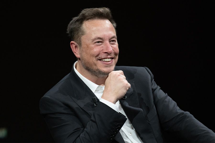 Elon Musk smiling