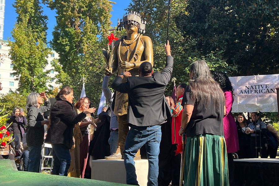 California statue of William J. Franklin Sr.