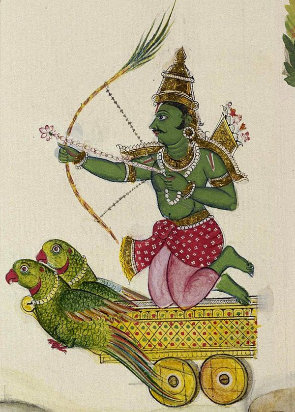 painting of hindu god kama