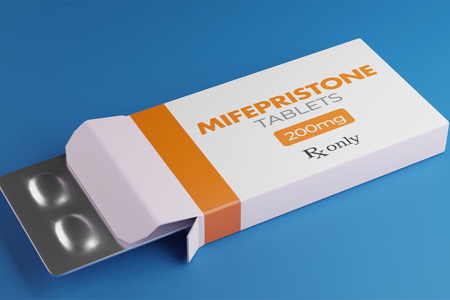 box of abortion drug mifepristone