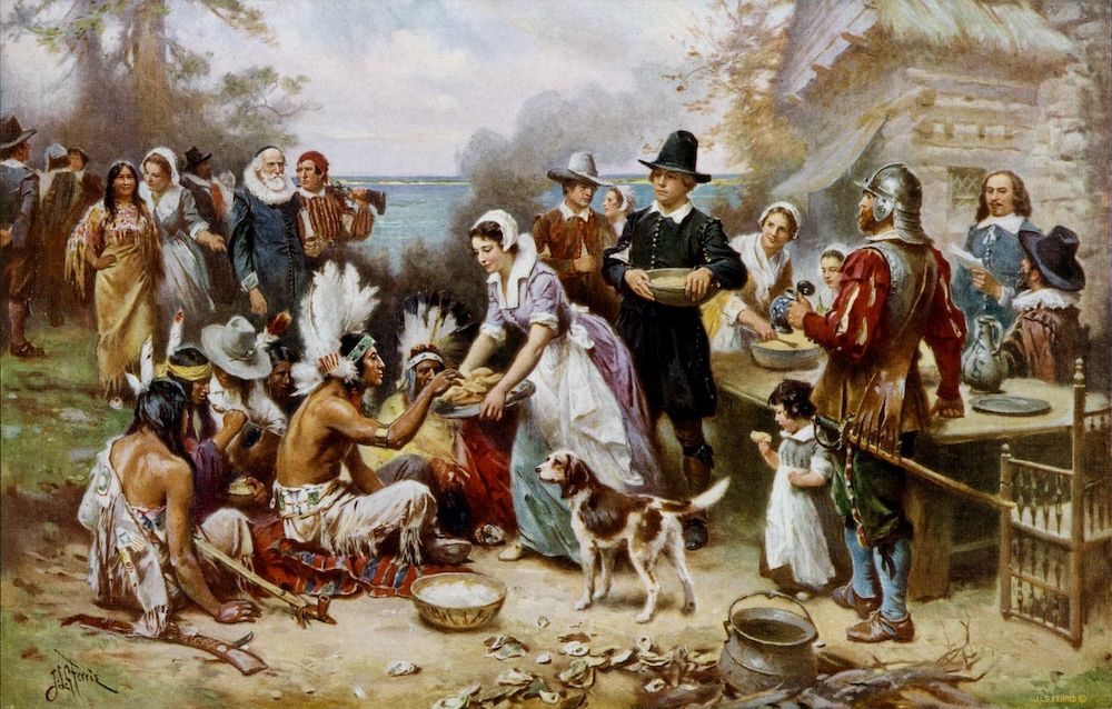 The First Thanksgiving celebration