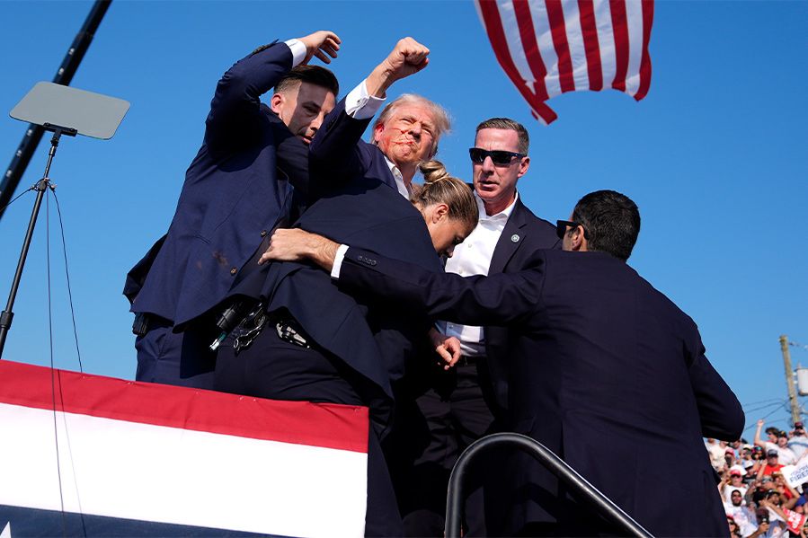 President Trump after assassination attempt