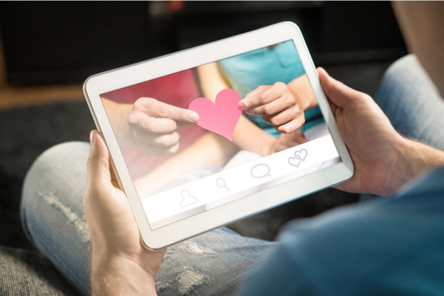 A wedding ceremony livestreamed on the internet