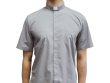 Grey Short-Sleeve Clergy Shirt