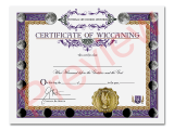 Certificate of Wiccaning Certificate of Wiccaning