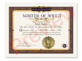 Honorary Wicca Degree Honorary Wicca Degree