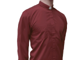 Long Sleeve Clergy Shirt Red