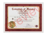 This high-quality credential will allow you to commemorate and display your Universal Life Church ordination to all, featuring the raised seal of the church.